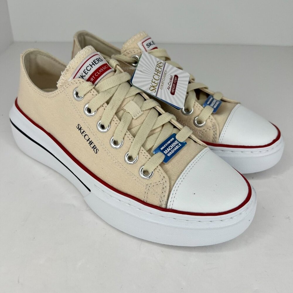 Skechers Womens 185073 Ivory Court Classics Cordova Low Top Size 7 Sneakers - Picture 3 of 10